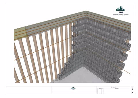 Reinforced block wall — grid assembly