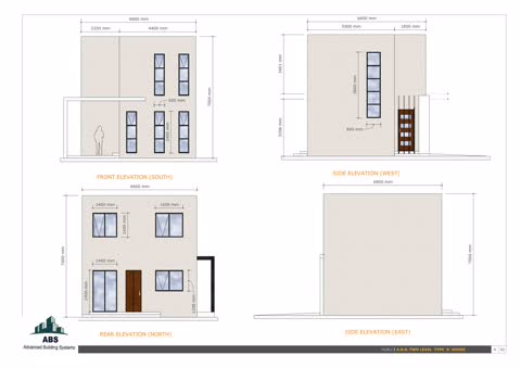 Two-Level Type 'A' House — elevations
