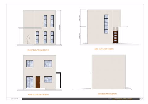 Hubli Type 'A' House — elevations