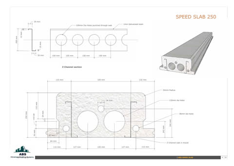 Speed Slab 250 — fabrication details