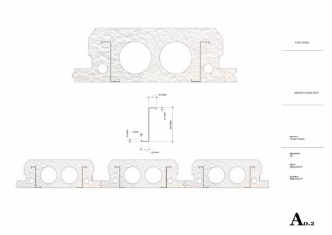 Floor cassette — single cable run detail