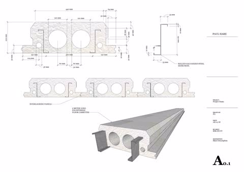 Polystyrene floor cassettes — fabrication drawing