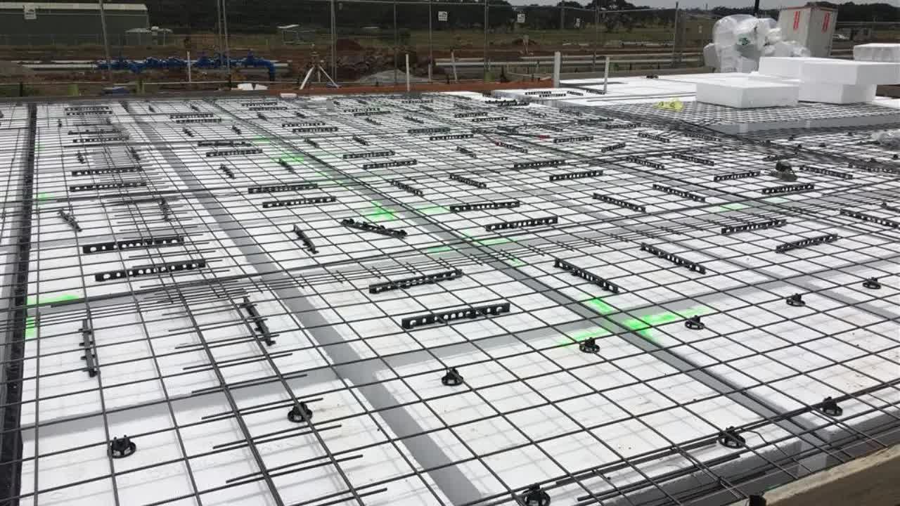 Waffle Pod slab, wide site view